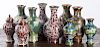 Five pairs of cloisonné vases, tallest - 9 1/4''.