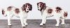 Pair of Staffordshire standing spaniels