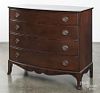 Federal style bowfront chest of drawers