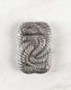 R. Wallace & Sons sterling silver rope match safe