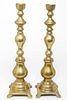 Oversize Ecclesiastical Brass Candlesticks, Pair