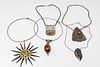Modernist Woman's Silver & Metal Necklaces, 5