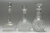 Cut Crystal Decanters, Group of 3