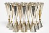 Mid-Century Modern Silver-Toned Wine Goblets