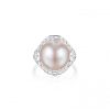 A Pearl and Diamond Ring
