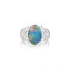 An Opal and Diamond Ring