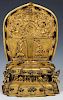 Antique Sino-Tibetan Gilt Bronze Throne Stand