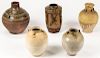 Group of 5 Antique Chinese Ceramic Vessels
