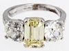 Ladies 14kt. White Gold Diamond Three Stone Ring