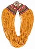 Naga Tribal Mustard Glass Bead Necklace