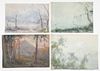 4 Yamada Baske (1869-1934) 1920's Landscape Watercolor Paintings