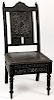 Antique Carved Ironwood Chair, India