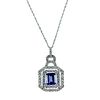 Ladies 14 Karat Tanzanite & Diamond Necklace