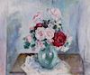 MARTHA WALTER (1875-1976): PINK AND RED ROSES IN A VASE