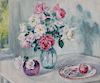 MARTHA WALTER (1875-1976): STILL LIFE WITH ROSES AND FRUIT