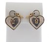 Tiffany &amp; Co Sterling 18k Gold Locked Heart Earrings