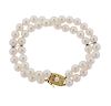 Mikimoto 18K Gold Pearl Two Strand Bracelet