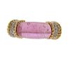 18K Gold Diamond Pink Gemstone Ring