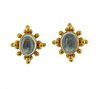 22k 18k Gold Blue Gemstone Earrings