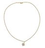 18k Gold Diamond Pearl Pendant Necklace