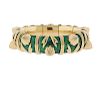 Tiffany &amp; Co Schlumberger Paillonne Green Enamel Gold Bracelet