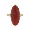 Antique 18k Gold Red Coral Ring