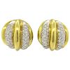 Large Diamond 18k Gold Dome Earrings