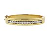 Tiffany &amp; Co Platinum 18k Gold Diamond Bangle Bracelet