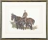 Gillett, Watercolor, British Horse Team