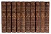 [Literature - Fine Binding] Charles Paul De Kock, 20 Novels of Parisian Life, in Arts and Crafts Decorated Leather Bindings
