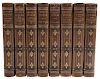 [Literature - Works of Defoe] 16 Volumes Works of Daniel Defoe in 3/4 Green Morocco Fine Binding - #634 of 1,000