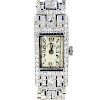 Art Deco Vacheron Constantin for Tiffany & Co Approx. 1.70 Carat Diamond, Sapphire and Platinum Bracelet Watch with Manual Mo