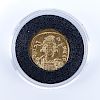 Byzantine Empire: Constantine IV  Pogonatus (A.D. 668-685) Gold Solidus in Plastic Display.