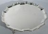 English silver footed salver. dia. 12 1/2in., 31.4 troy ounces
