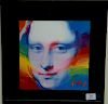 Peter Max (1937), acrylic over colored print, Untitled Mona Lisa portrait, signed lower right: Max, size 11" x 11"