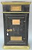 Metal U.S. Mail letter box with gilt trim and iron door. ht. 37in., wd. 21 1/4in., dp. 11 1/4in. Provenance: Property from th