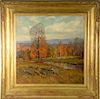 Emile Albert Gruppe (1896-1978), oil on canvas, "Late October in Catskills" fall landscape, signed lower right: Emile A