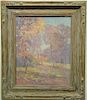 Alfred Jansson (1863-1931), oil on canvas, Autumn Blue Sky, signed lower right: Alfred Jansson 1921, 20" x 16"