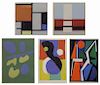 Set of 5 Modern Screenprints: Mondrian, Kupka,