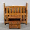 Stickley Audi Oak Arts and Crafts Style Bed &