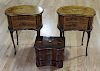 Antique Continental Miniature Inlaid Commode.