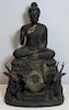 Seated Bronze Bodhisattva Flanked by Stags.