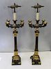 Large and Impressive Pair of Gilt and Patinated