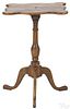 Tiger maple candlestand, early 19th c.