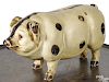 Large chalkware pig, early 20th c.