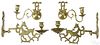 Pair of Continental figural wall candle sconces