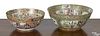 Two Chinese export porcelain rose medallion bowls