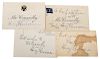 Four Harry S. Truman Signed Cards.