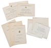 Group of invitations to luncheons and dinners addressed to Mr. Matthew J. Connelly during President Truman’s visit to Ottaw