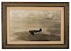 Outstanding Large Aviation Photograph Signed by Lindbergh to Frank Hawks.